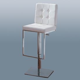 LEATHER TUFTED BAR STOOL